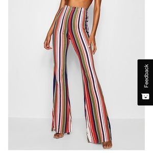 Stripped high waist pant
